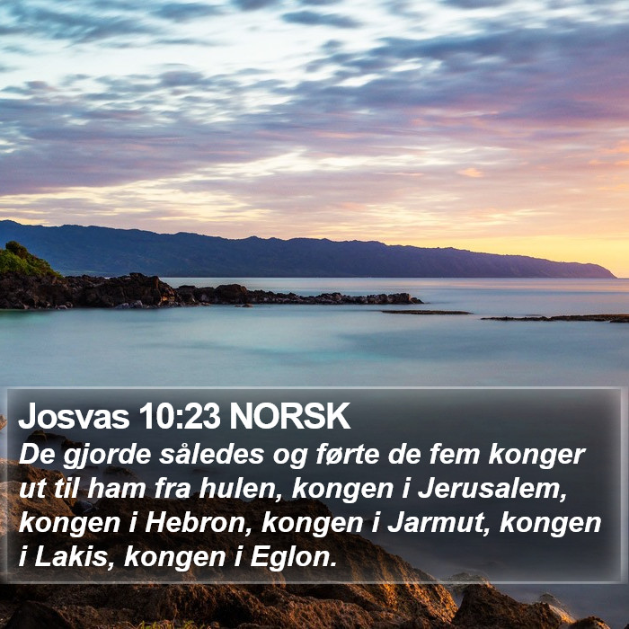 Josvas 10:23 NORSK Bible Study