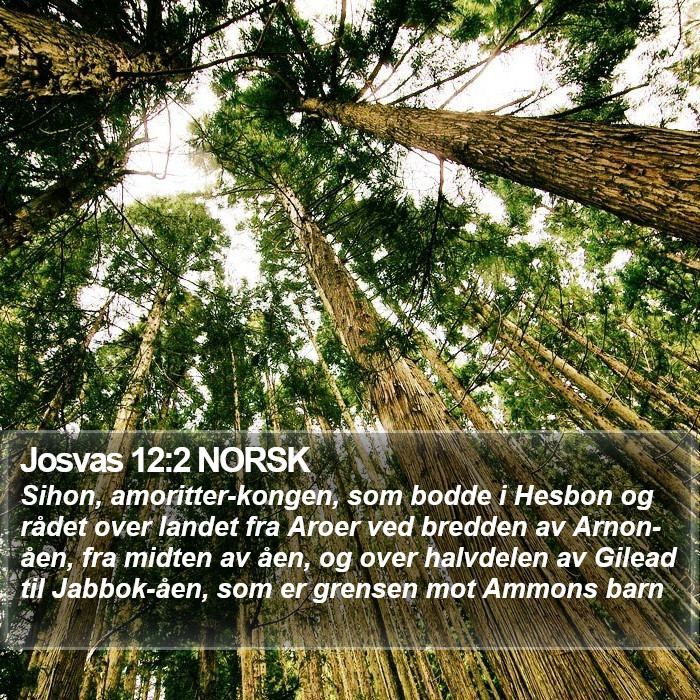 Josvas 12:2 NORSK Bible Study