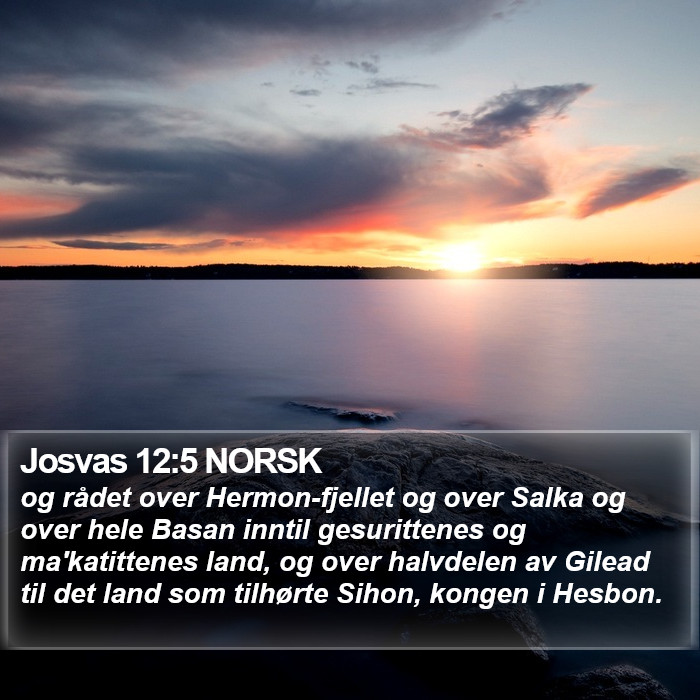 Josvas 12:5 NORSK Bible Study