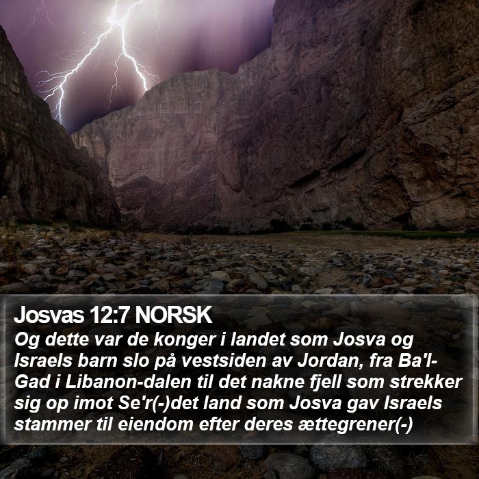 Josvas 12:7 NORSK Bible Study