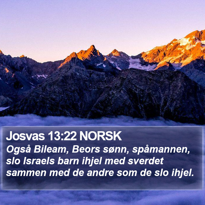 Josvas 13:22 NORSK Bible Study