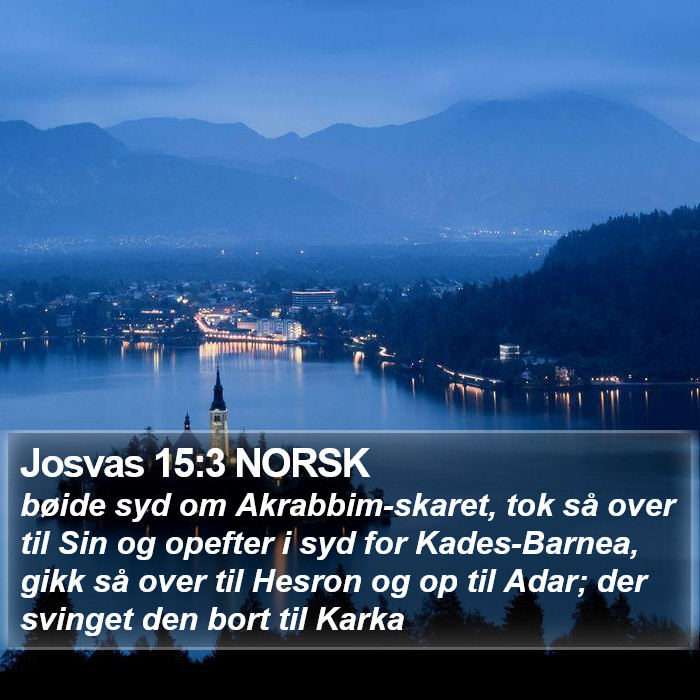 Josvas 15:3 NORSK Bible Study