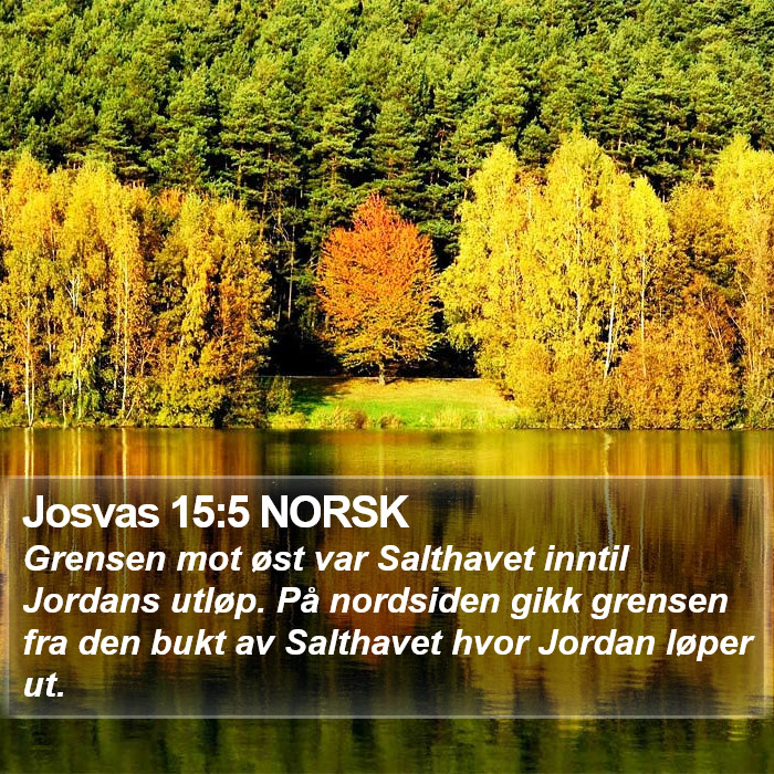 Josvas 15:5 NORSK Bible Study