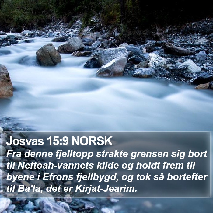 Josvas 15:9 NORSK Bible Study