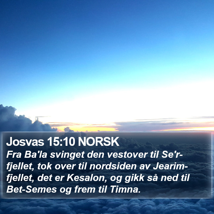 Josvas 15:10 NORSK Bible Study