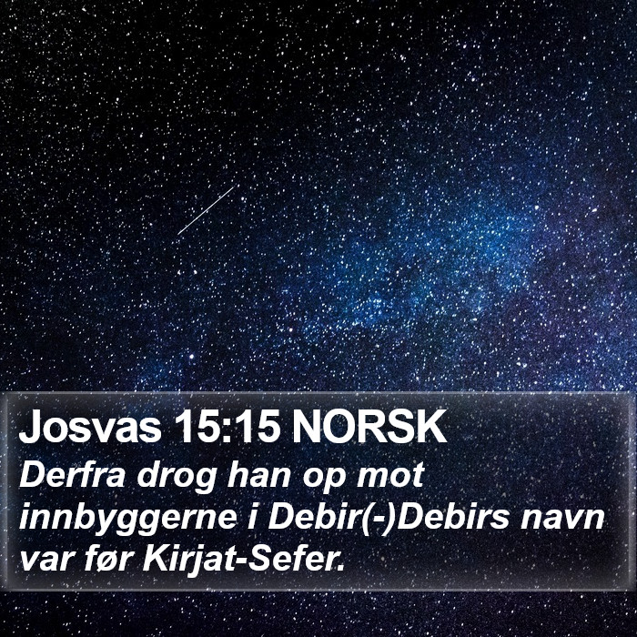 Josvas 15:15 NORSK Bible Study