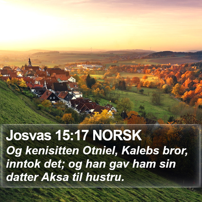 Josvas 15:17 NORSK Bible Study