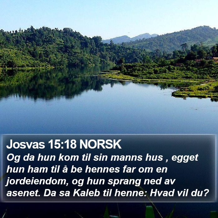 Josvas 15:18 NORSK Bible Study