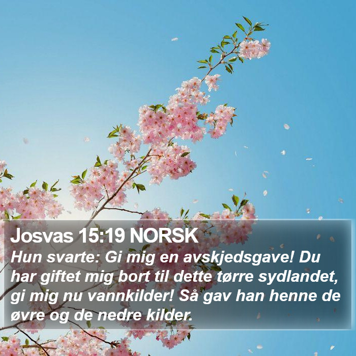 Josvas 15:19 NORSK Bible Study