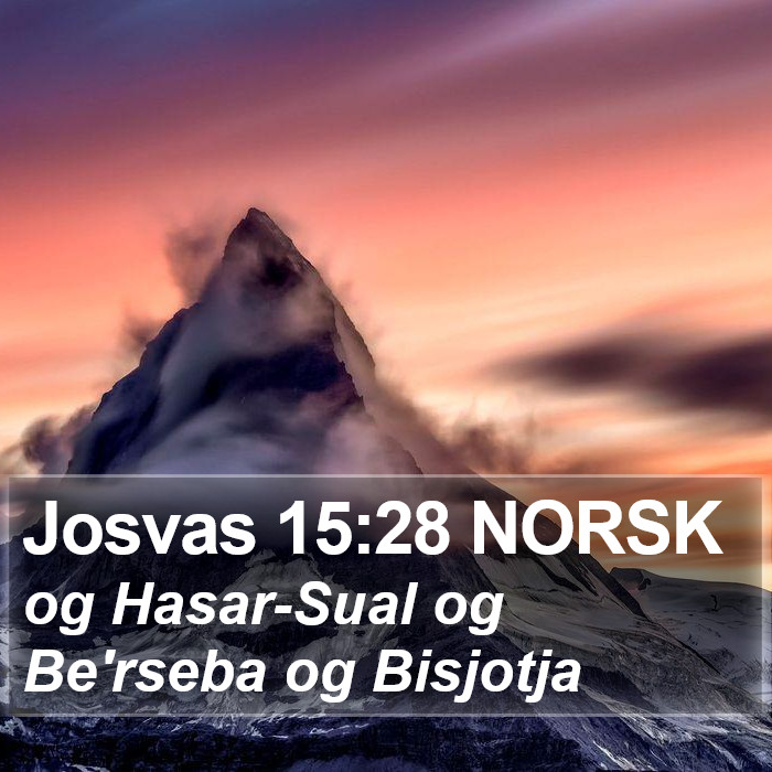 Josvas 15:28 NORSK Bible Study