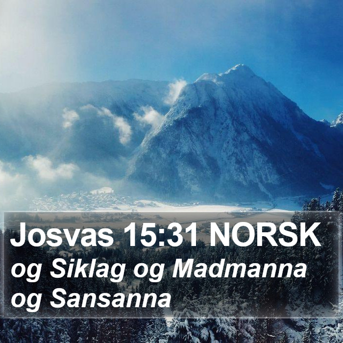 Josvas 15:31 NORSK Bible Study