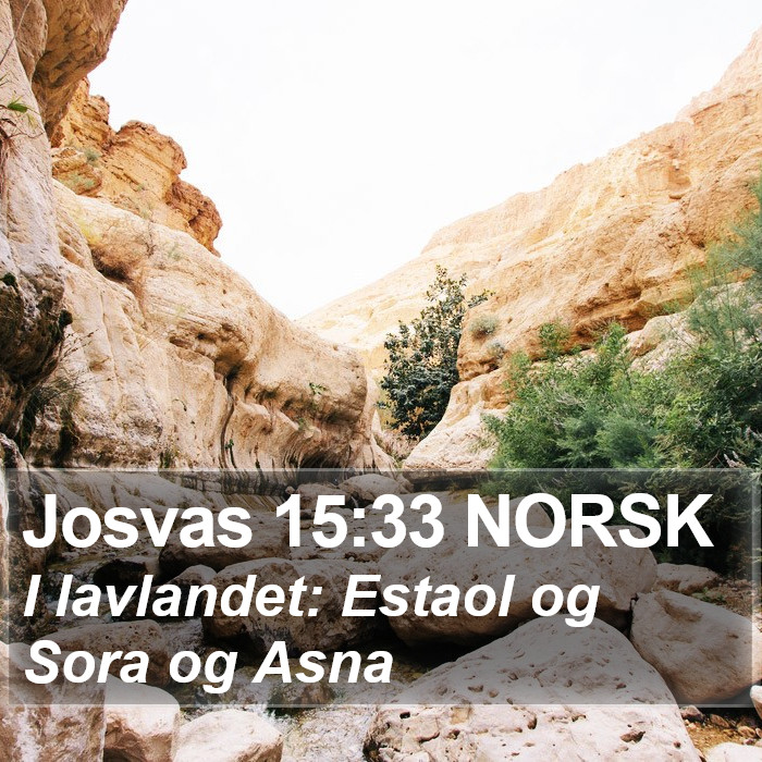 Josvas 15:33 NORSK Bible Study