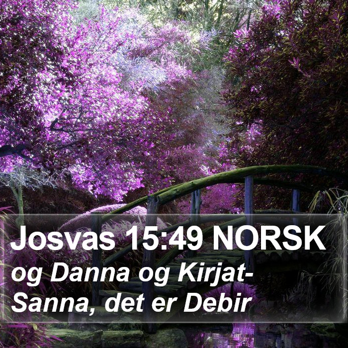 Josvas 15:49 NORSK Bible Study