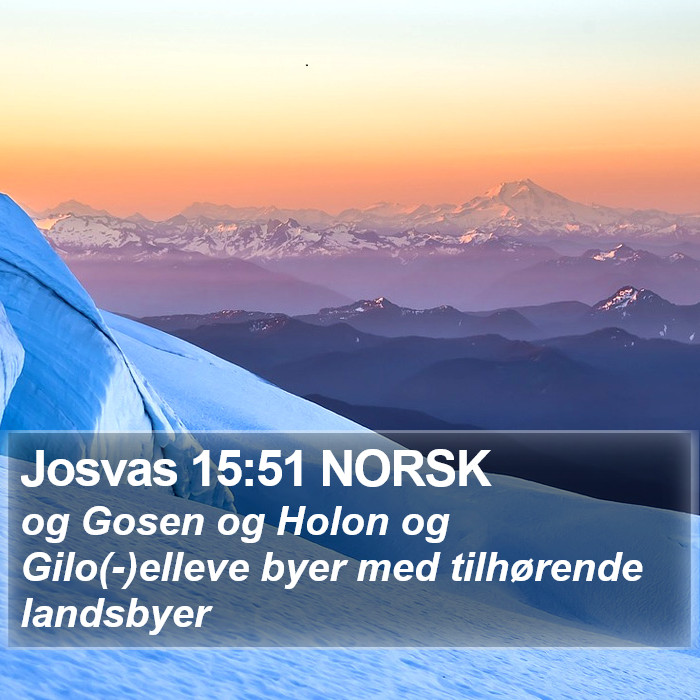 Josvas 15:51 NORSK Bible Study