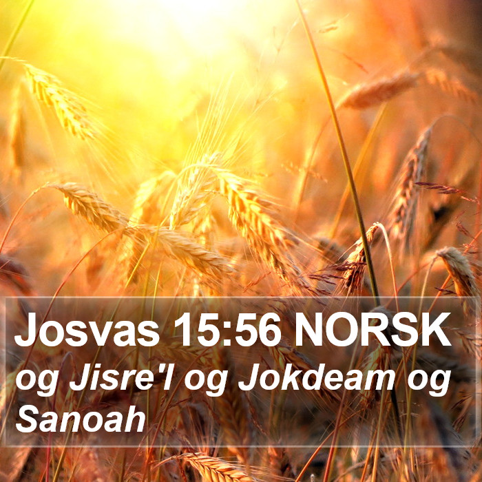 Josvas 15:56 NORSK Bible Study