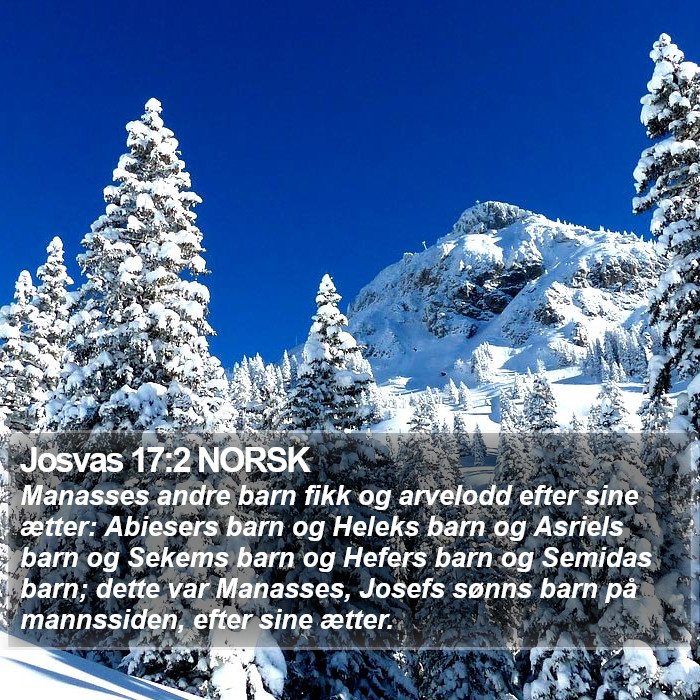 Josvas 17:2 NORSK Bible Study