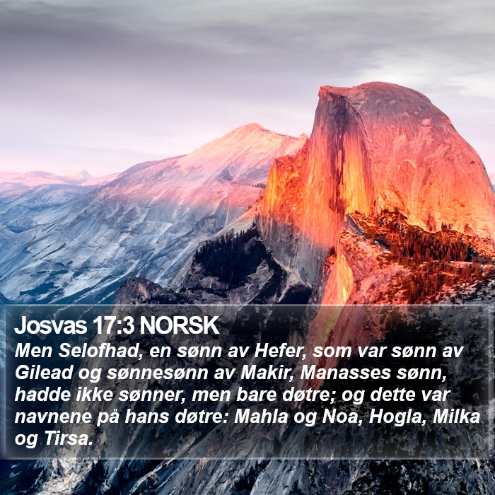 Josvas 17:3 NORSK Bible Study