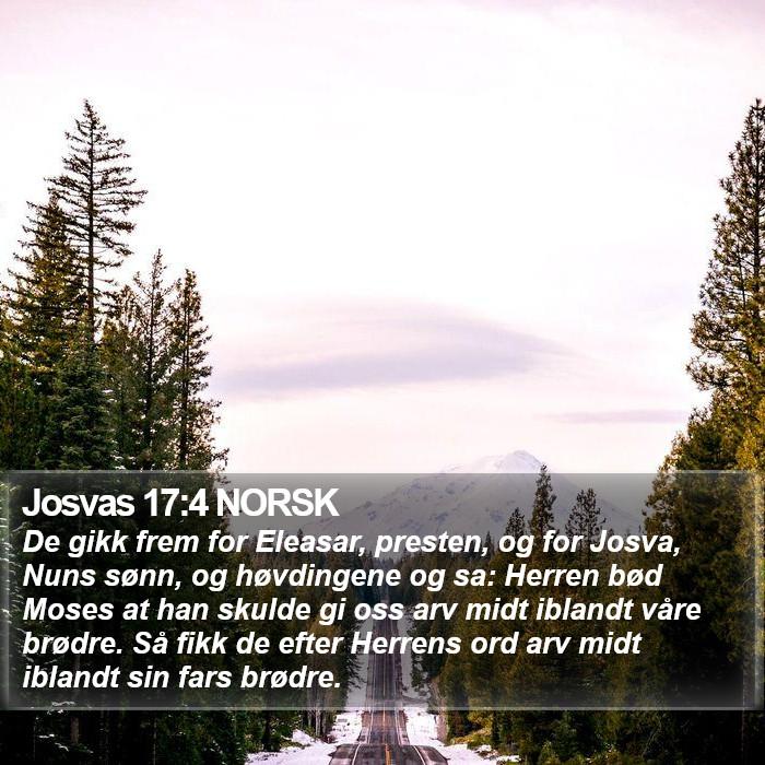 Josvas 17:4 NORSK Bible Study