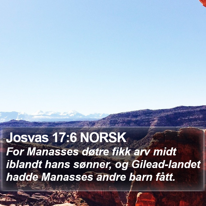 Josvas 17:6 NORSK Bible Study