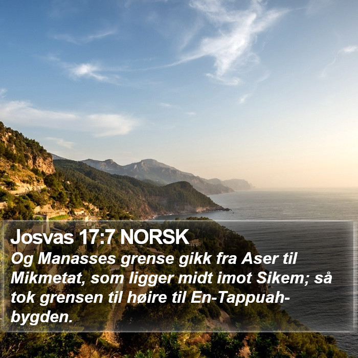 Josvas 17:7 NORSK Bible Study