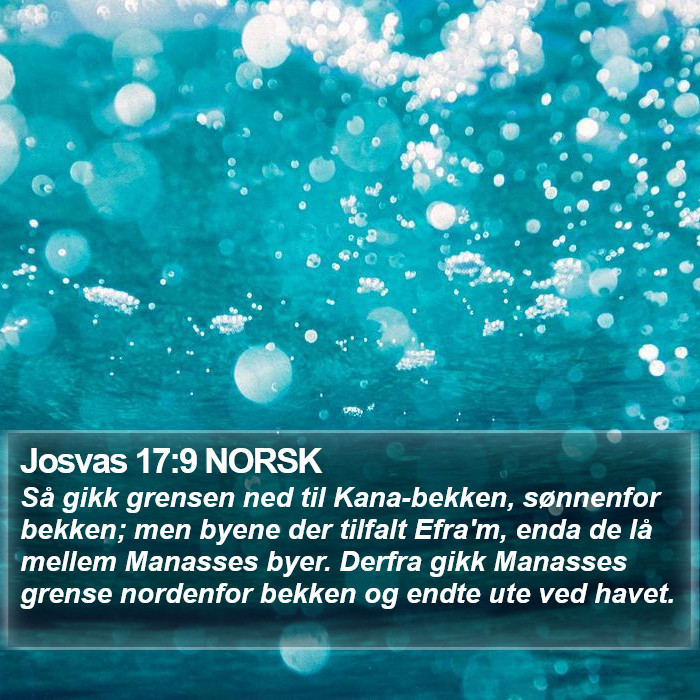 Josvas 17:9 NORSK Bible Study