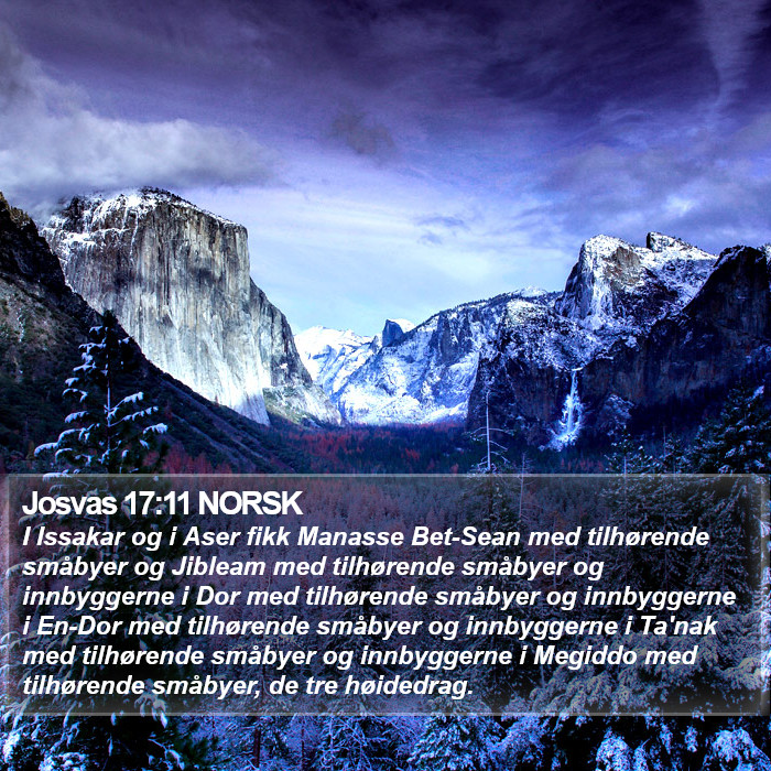 Josvas 17:11 NORSK Bible Study