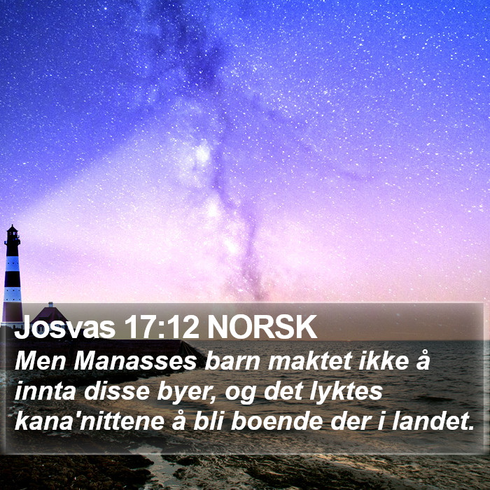 Josvas 17:12 NORSK Bible Study