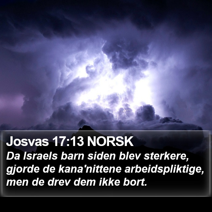 Josvas 17:13 NORSK Bible Study