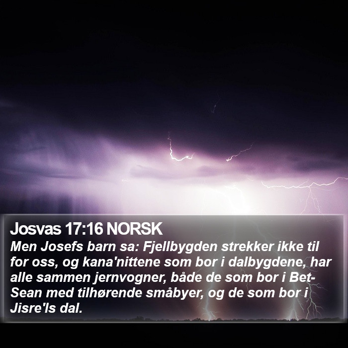 Josvas 17:16 NORSK Bible Study