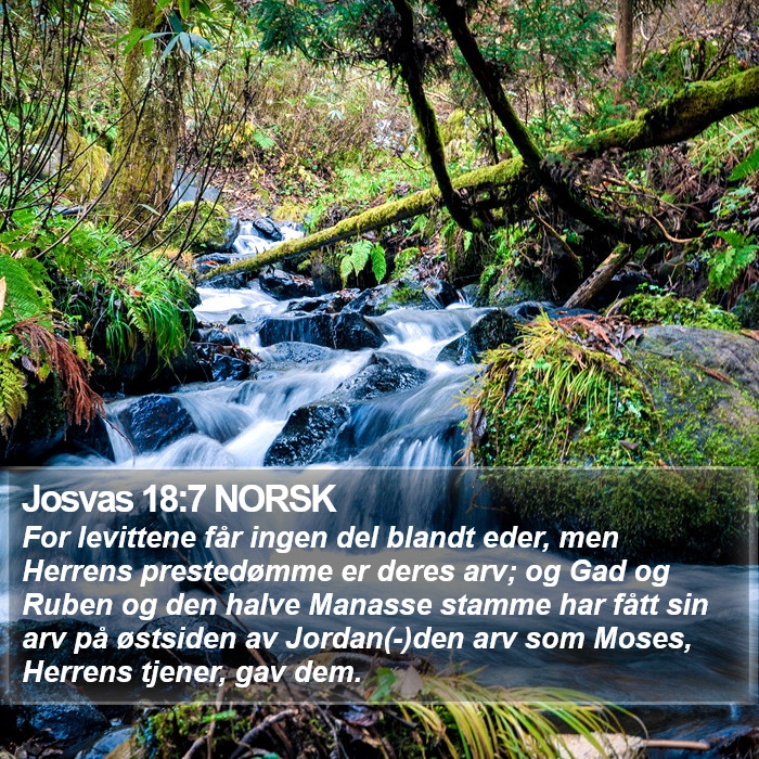 Josvas 18:7 NORSK Bible Study