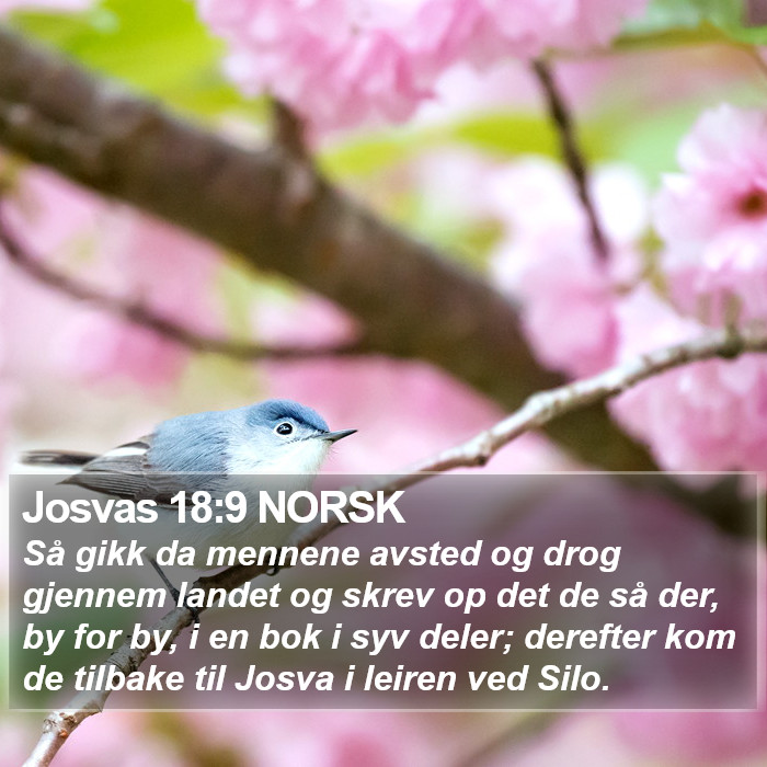 Josvas 18:9 NORSK Bible Study