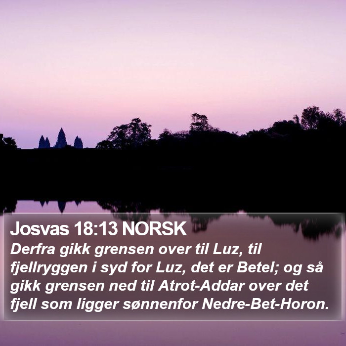 Josvas 18:13 NORSK Bible Study