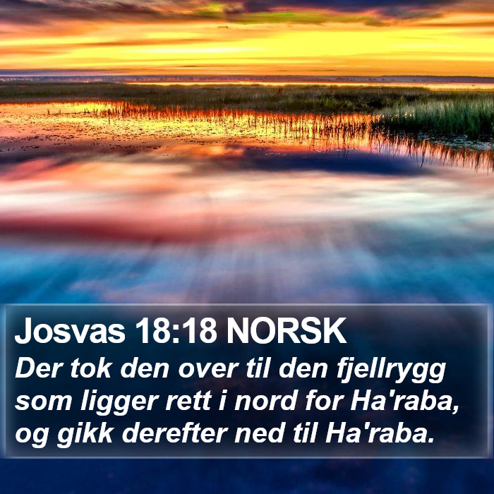 Josvas 18:18 NORSK Bible Study