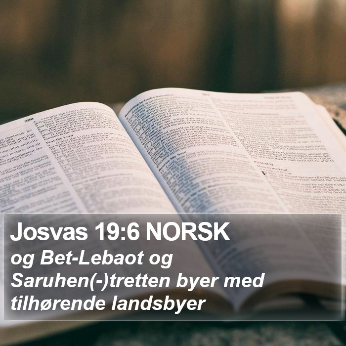 Josvas 19:6 NORSK Bible Study