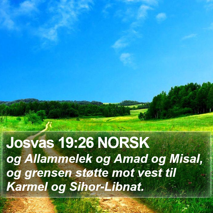 Josvas 19:26 NORSK Bible Study