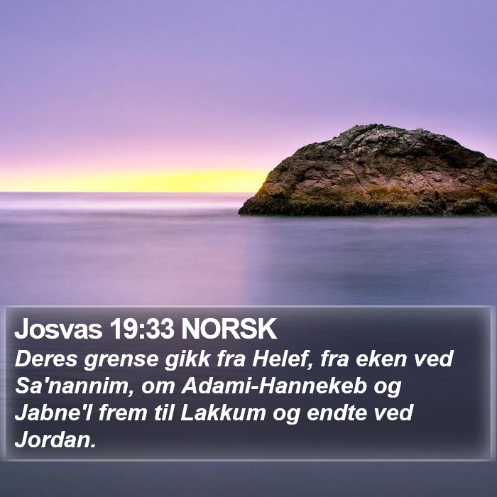 Josvas 19:33 NORSK Bible Study