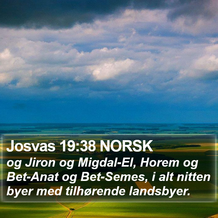 Josvas 19:38 NORSK Bible Study