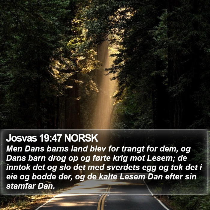 Josvas 19:47 NORSK Bible Study
