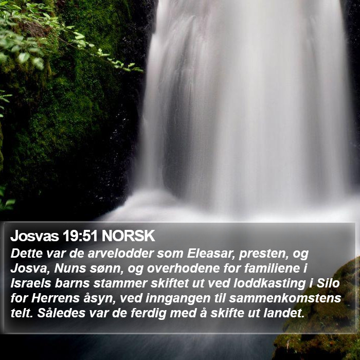 Josvas 19:51 NORSK Bible Study