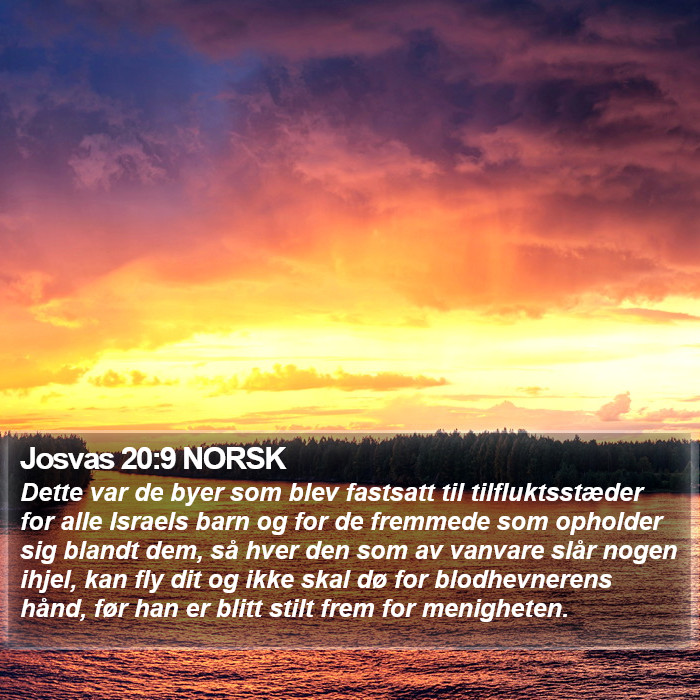 Josvas 20:9 NORSK Bible Study