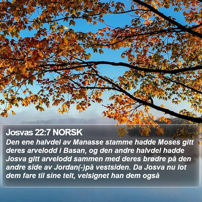 Josvas 22:7 NORSK Bible Study