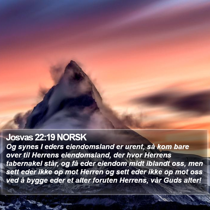 Josvas 22:19 NORSK Bible Study