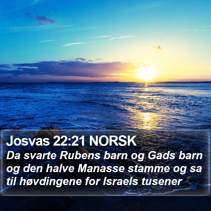 Josvas 22:21 NORSK Bible Study