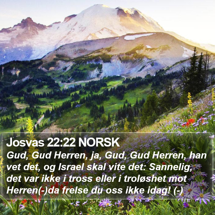 Josvas 22:22 NORSK Bible Study