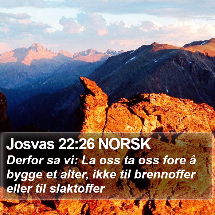 Josvas 22:26 NORSK Bible Study