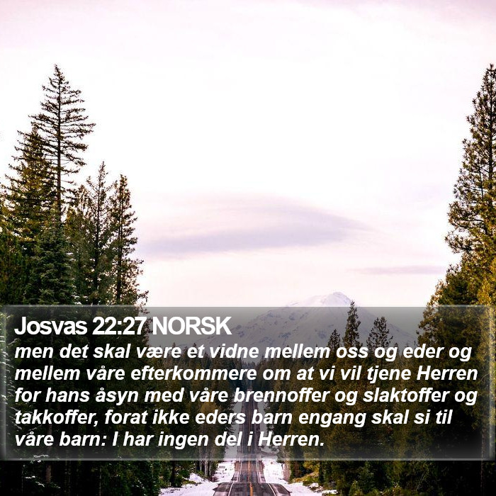 Josvas 22:27 NORSK Bible Study