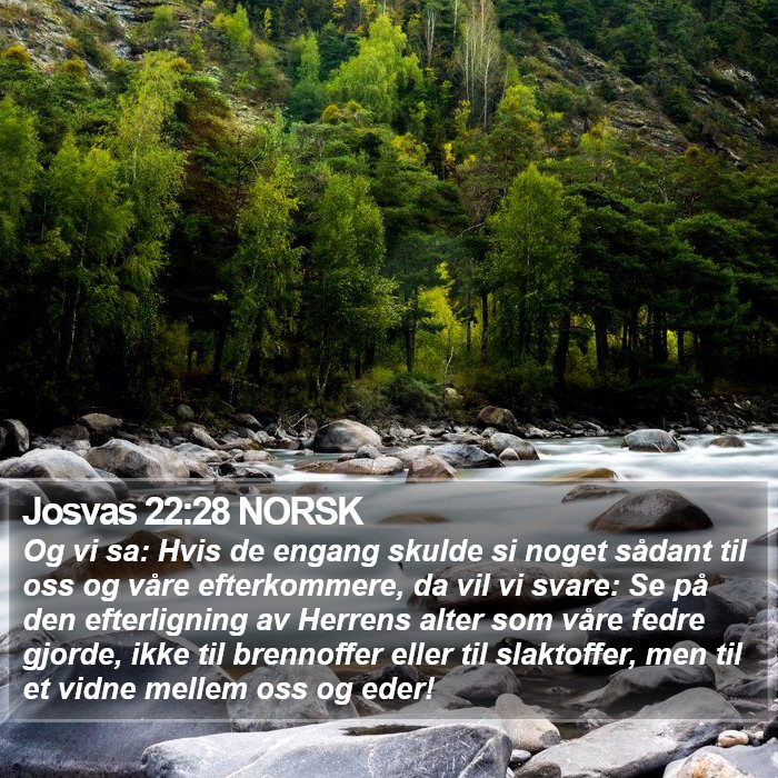 Josvas 22:28 NORSK Bible Study