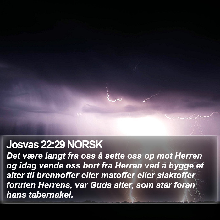 Josvas 22:29 NORSK Bible Study