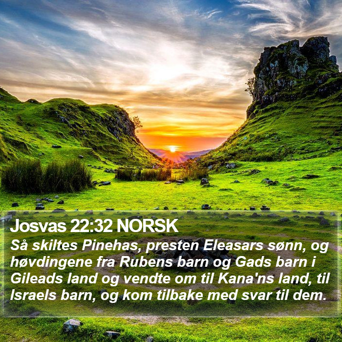 Josvas 22:32 NORSK Bible Study