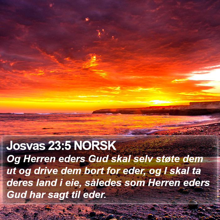 Josvas 23:5 NORSK Bible Study